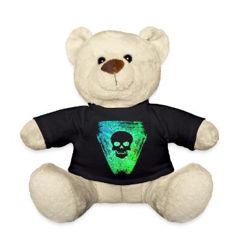 Skull 2 E 5 - Teddy Bear - black - Front