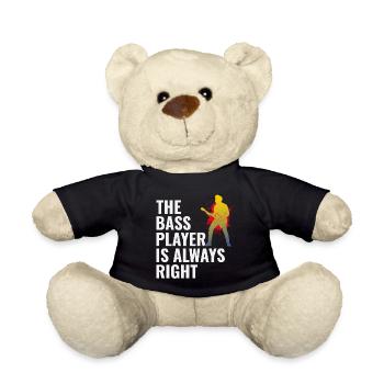 Bass Guitar Player Music Musician Bassist Funny - Teddy Bear - black - Front