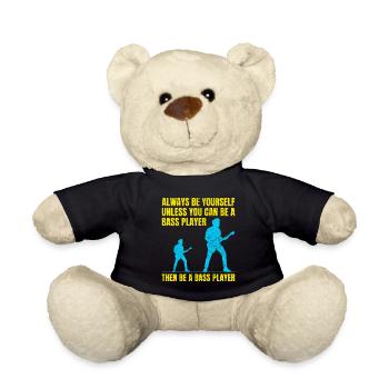 Bass Guitar Player Music Musician Bassist Funny - Teddy Bear - black - Front