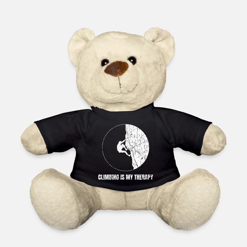 Climbing Is My Therapy Boulderer Kletterer - Teddy - Schwarz