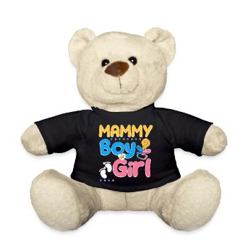 Pink or Blue Mammy Loves You Best Mom Ever - Teddy - Schwarz - Vorne