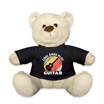 Guitariste acoustique Guitariste Papa Fête des pères - Nounours - noir - Devant
