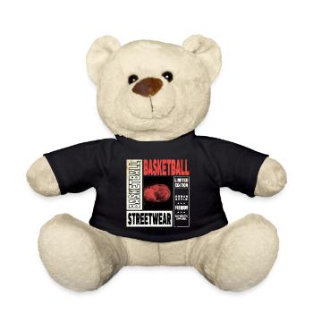 Basketball Fire Basketball Player Dunking Sport Retro - Teddy Bear - black - Front