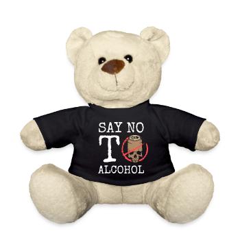 Alkohol Entzug Vernunft Alkoholfreies Bier - Teddy - Schwarz - Vorne