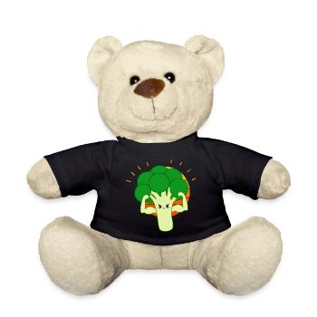Strong broccoli - Teddy Bear - black - Front