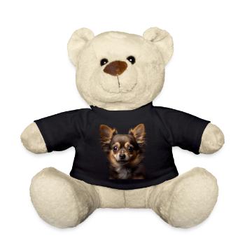 Cute Chihuahua - Gift idea for - Teddy Bear - black - Front