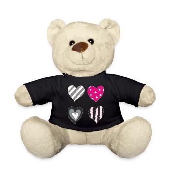 Heart Variation - Teddy Bear - black - Front
