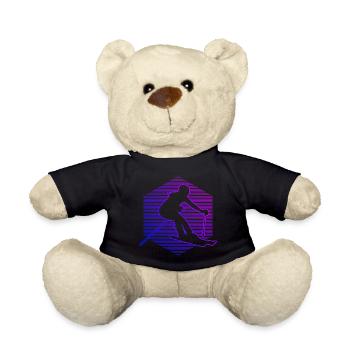 Ski acrobatique masculin Ski féminin - Nounours - noir - Devant