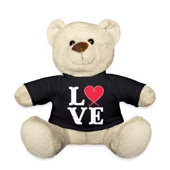 Love - Jump Rope Lover Skip Rope Jumping Workout - Teddy Bear - black - Front
