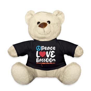 Peace Love Bassoon | Bassoon - Teddy - Schwarz - Vorne