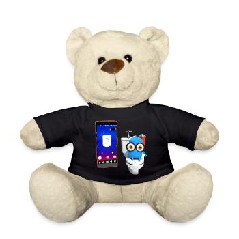 Drops of water on the toilet - Teddy Bear - black - Front