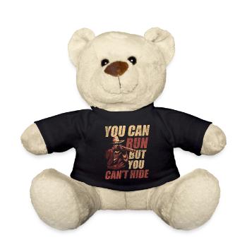 Cowboy Cowboy Boots Riding America - Teddy Bear - black - Front