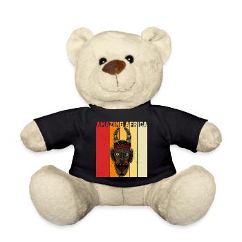 Afrika Maske Afrikanisch Afro Geschichte - Teddy - Schwarz - Vorne