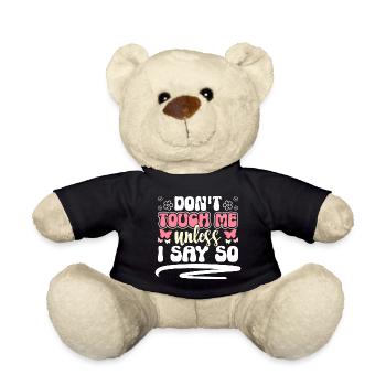 Just Look Funny Hands Off Antisocial - Teddy Bear - black - Front