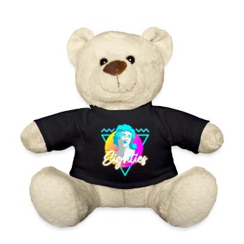 80er Musik Nostalgie Leuchtreklame - Teddy - Schwarz - Vorne