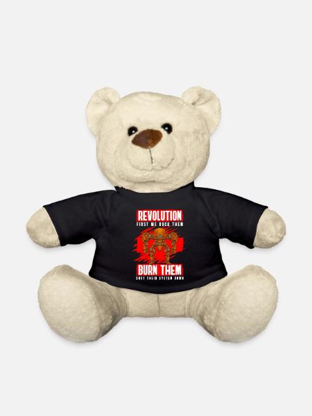 Robot Retro Battle Robot - Teddy Bear - black