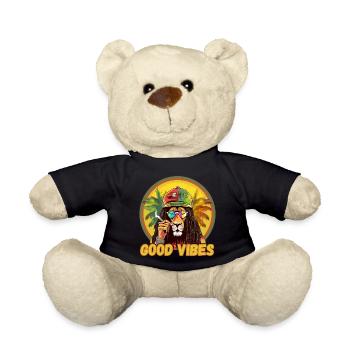 Rasta Lion Good Vibes - Nounours - noir - Devant