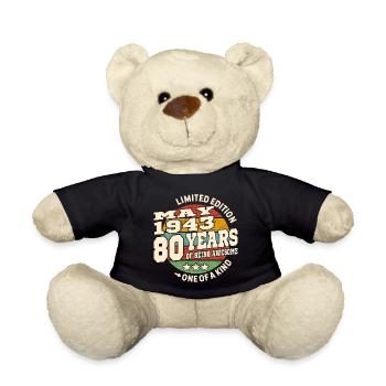 Genial seit Mai 1943 - 80 Jahre alt - Teddy - Schwarz - Vorne