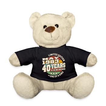 Awesome since may 1983 - 40 years old - Teddy Bear - black - Front