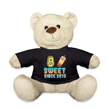 8e anniversaire Bubble Tee - Nounours - noir - Devant