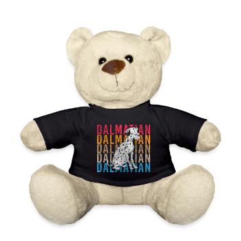 Dalmatian Pet Dog Owner Love - Teddy Bear - black - Front