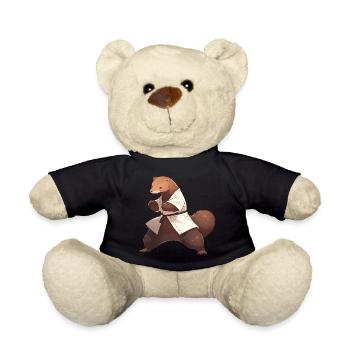 Mangouste de judo - Nounours - noir - Devant