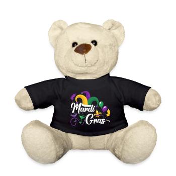 Mardi Gras New Orleans Mardi - Teddy Bear - black - Front