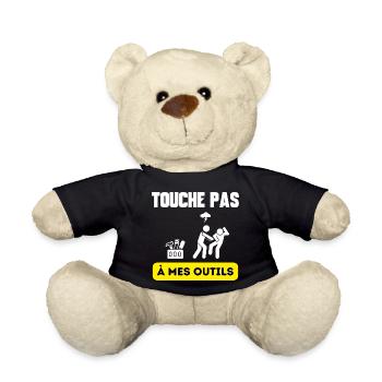 touche pas à mes outils - Nounours - noir - Devant