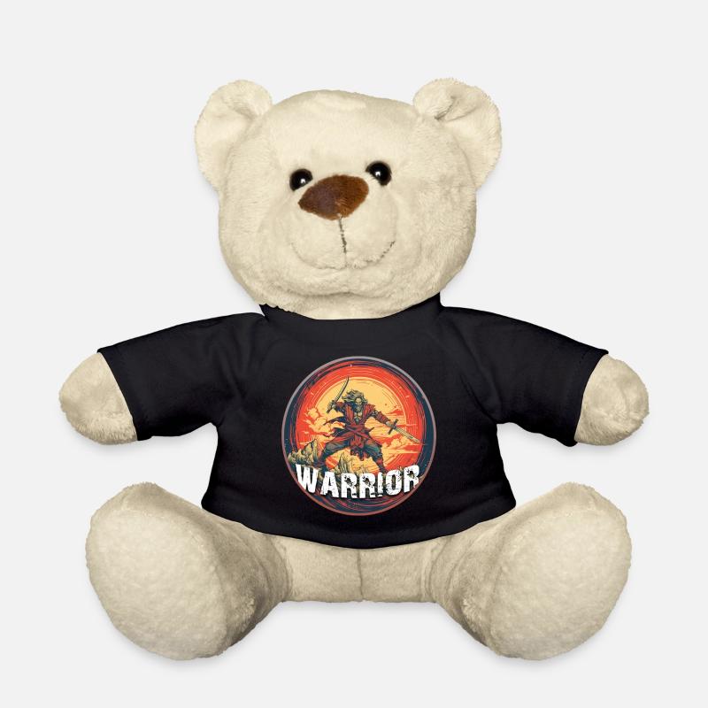 Warrior Design Logo Comic Style - Teddy Bear - black