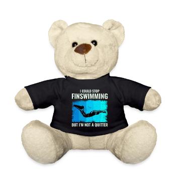 Finswimming Fin Swimming Swimmer Swim Water sport - Teddy Bear - black - Front