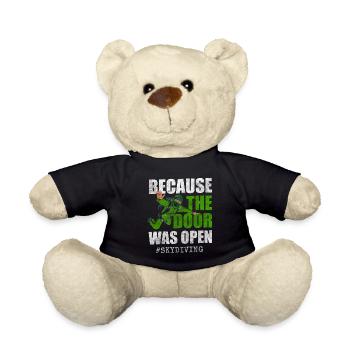 Skydiver Jump Free Fall Base Jump - Teddy Bear - black - Front