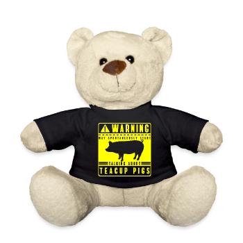 Teacup pig piggy pet - Teddy Bear - black - Front