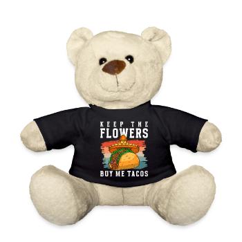 Taco Tortilla Favorite Food Foodie - Teddy Bear - black - Front