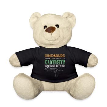 Dinosaurier Fossil Stegosaurus Kreidezeit - Teddy - Schwarz - Vorne