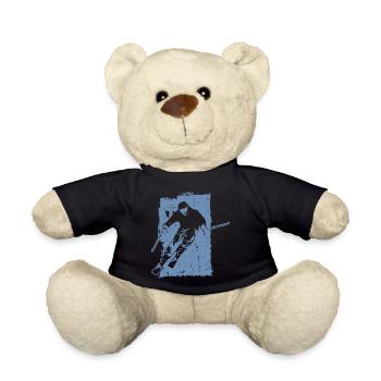 Skiabenteuer im Grunge-Stil: Winterzauber in den - Teddy - Schwarz - Vorne
