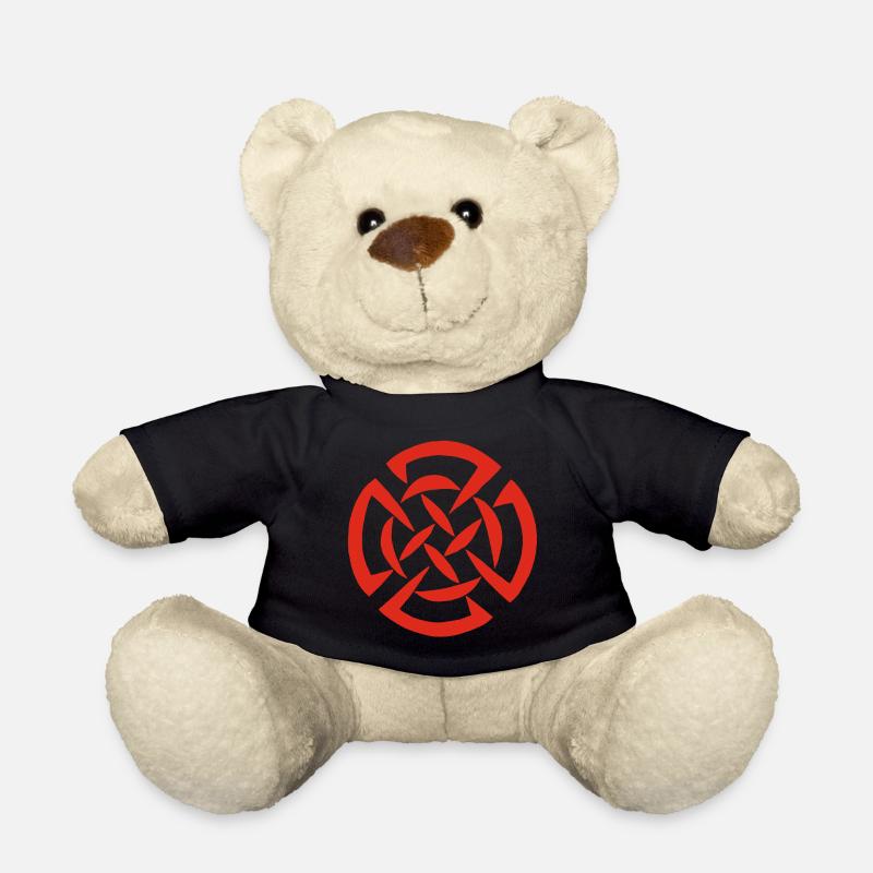Rotes keltisches Graffiti - Teddy - Schwarz