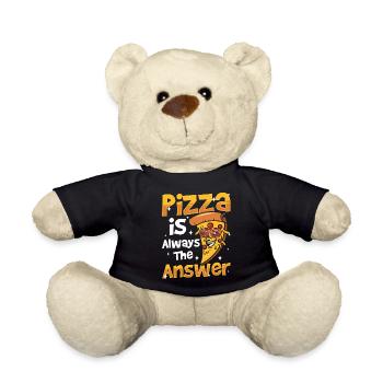 Pizza Italien Humor - Teddy - Schwarz - Vorne