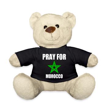 Pray for morocco - Teddy Bear - black - Front