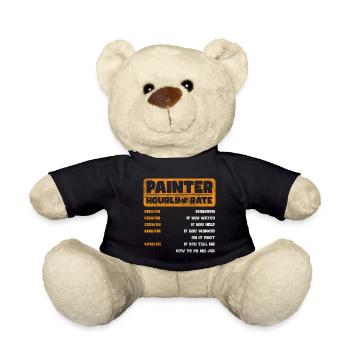 Peintre Rôle de peinture Chantier de construction - Nounours - noir - Devant