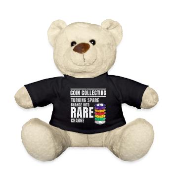 Münzsammler Sammler Numismatischer Numismatiker - Teddy - Schwarz - Vorne