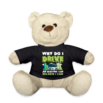E-Auto Save the Planet Umweltschutz - Teddy - Schwarz - Vorne