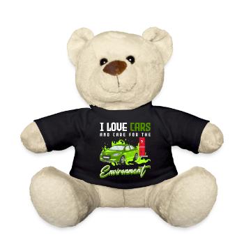 Elektroauto Umwelt Klimawandel - Teddy - Schwarz - Vorne