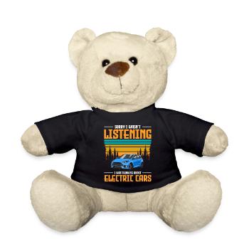 Elektroauto Beschleunigung Strom Klimaschutz - Teddy - Schwarz - Vorne