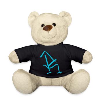 Freche Buchstaben : Der funky R - Teddy - Schwarz - Vorne