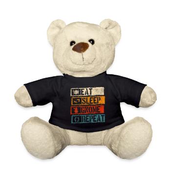 Gnome de jardin Gnome chapeau pointu - Nounours - noir - Devant