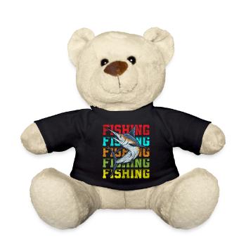 fishing, perch, bait, pike - Teddy Bear - black - Front