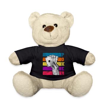 Player Poker Face Full House - Teddy Bear - black - Front