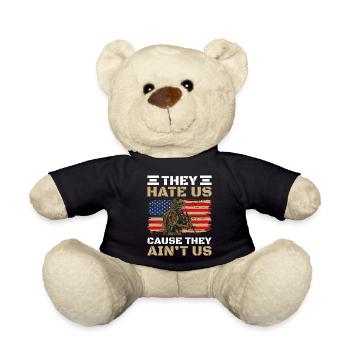 USA Patriotisch Amerikanischer Traum Fahne - Teddy - Schwarz - Vorne