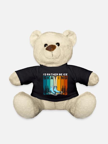 Eislaufen Schlittschuhe Kälte Eislauf - Teddy - Schwarz