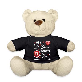 Blood Donor Blood Type - Teddy Bear - black - Front